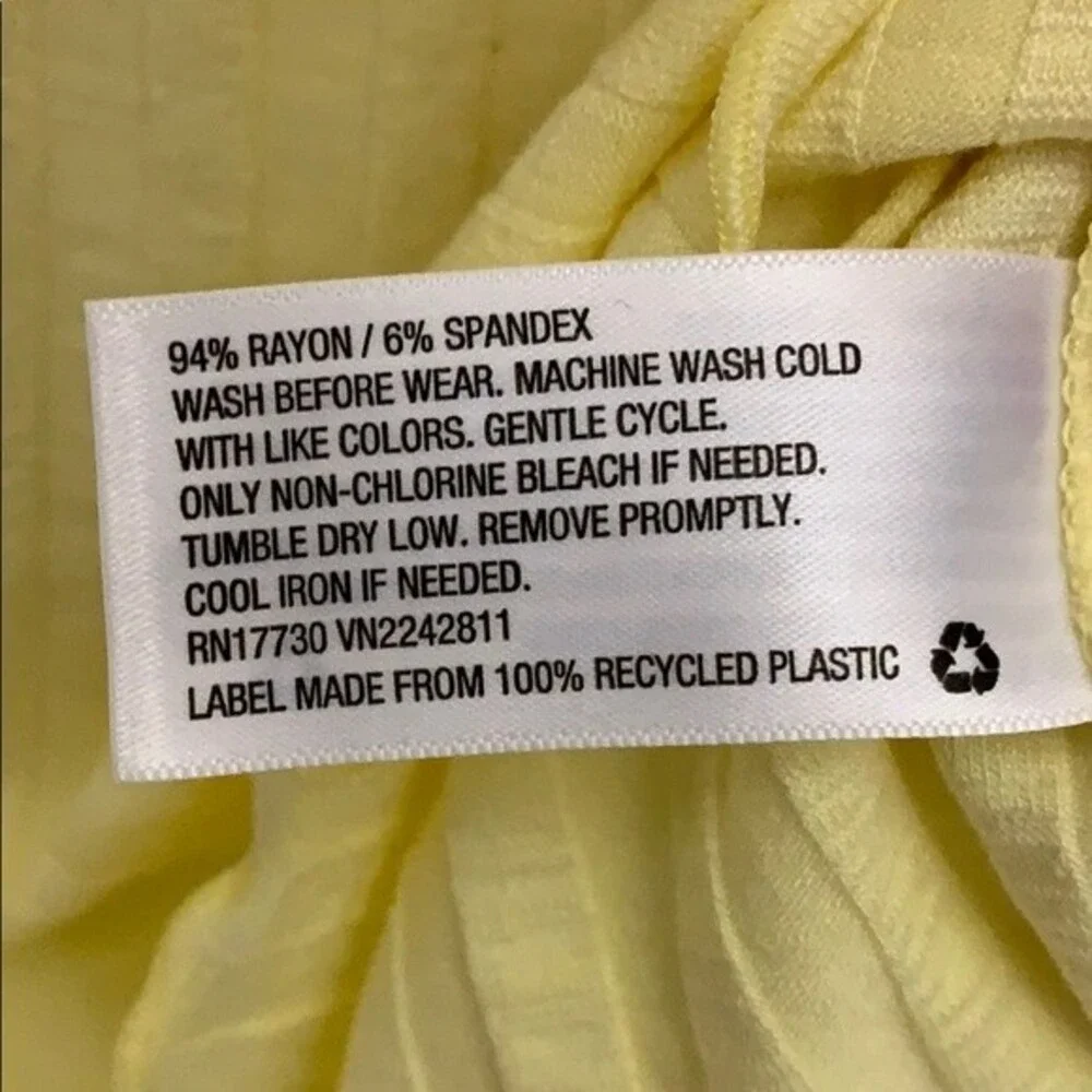 Art Class Girls yellow lettuce hem top large